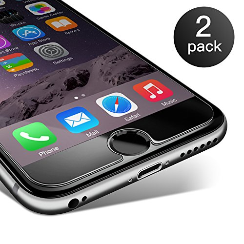 iPhone 6s Screen Protector,Coolreall 2-Pack Premium Tempered Glass Screen Protector Film For iPhone 6 and iPhone 6s [4.7 Inch / 3D Touch Compatible / 9H Hardness / 0.25mm / Ultra-Clear / Transparent]