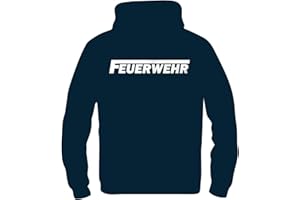 COOLE-FUN-T-SHIRTS Feuerwehr reflektierender Druck Kinder Sweatshirt mit Kapuze Hoodie oder T-Shirt Kids Gr.116 128 140 152 164 cm