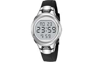 Timever Orologio da Donna con Cinturino in Silicone,Orologio Digitale da Donna con Sveglia,Cronometro,Data,Luce