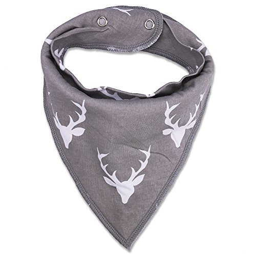 iZiv 4er Set Baby Bandana Geifer Lätzchen mit Justierbarem Druckknöpfen, Wasserdichte TPU Auskleidung für 0-2 Jahre - 2