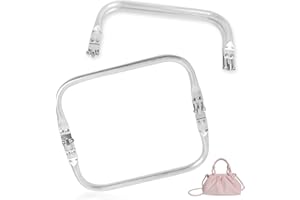 EuAcesry Chiusura Borsa Uncinetto 20CM in Alluminio, 2 Paia Chiusura Clic Clac Manici per Borsa Fai da Te, Manico Borsa Cornice Chiusura Borsetta a U, per Borsa Frizione Artigianato Progetti