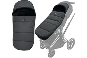 Colu Kid - Saco Térmico Universal para Cochecitos Compatible con Cybex Priam, Mios y Balios - Forro Suave y Superficie Resistente a Salpicaduras, Negro