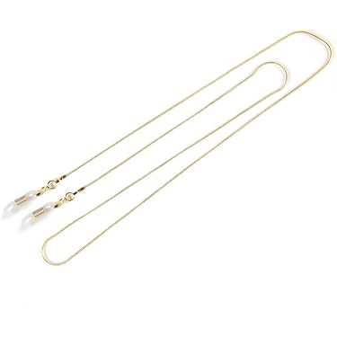 Produktbild von Kkjoy Brillenkette Aus Edelstahl – Verstellbare Halterung Für Brille & Sonnenbrille, Inkl. Karabiner & Gummispitzen, 80 Cm Länge