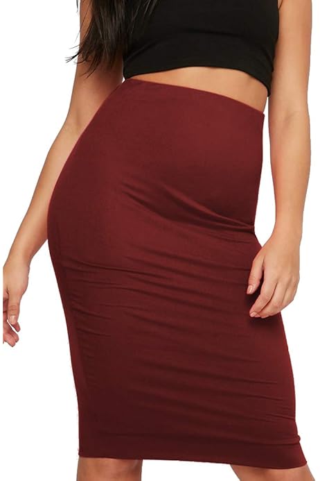 Vestido Mujer Verano Falda Midi Lápiz Para Mujer Cintura Alta Y