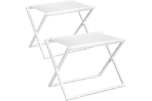 IBUYKE Gepäckträger für alle Koffergrößen, Faltbarer Kofferständer, Metall Gepäckhalter, einfach zu montieren für Schlafzimmer Wohnzimmer Hotel,White TLR001W-2