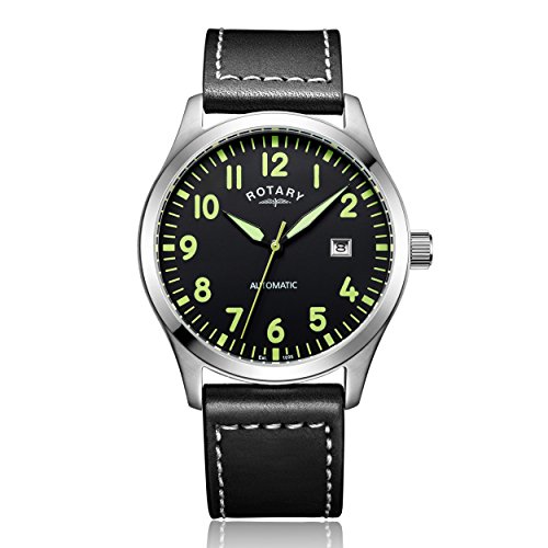 Rotary Herren-Armbanduhr Analog Automatik Leder – GS00659/19