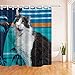 Produktbild Benfa Europäische Und Amerikanische Kreative Katze Duschvorhang Badezimmer Wasserdicht Anti-Mildew Vorhang Vorhang Hängend Mit 12 Haken 100% Polyester W180*H 200 cm