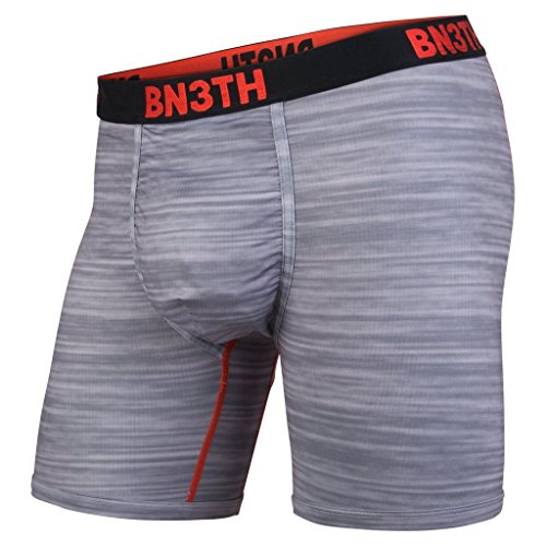 Preisvergleich Produktbild BN3TH Pro Boxer Brief: Heather Grey / Red / Boxershorts - L
