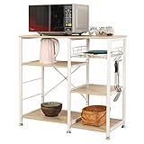 mesa auxiliar de cocina con ruedas Dimensiones del carrito de almacenamiento: longitud 90 x ancho 40 x altura 83 cm. Peso: 15kg.