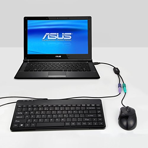 Perixx PERIPRO-401 PS/2 auf USB Adapter – Um eine Tastatur und eine Maus mit PS2 Anschluss an USB anzuschließen – PS2 KVM Switch – Mit integriertem USB-IC - 4