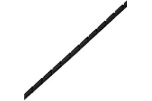 Helos 129259 Spiral-Kabelschlauch ø 4 - 50 mm, 10 m schwarz Kabelmanagement , zuschneidbar, zum Bündeln von Kabeln , flexibel einsetzbar