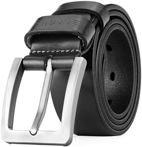 Blasea High Quality Full Grain Leather Casual Belts for Men 538 Black 125cm