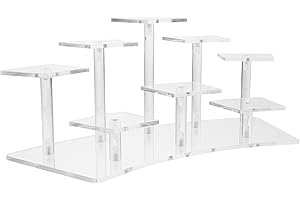 Cabilock Acryl-Display-Riser Schmuck-Display-Riser Handgefertigter Modell-Display-Ständer Mehrschichtiger Präsentationsständer Für Die Präsentation Von Cupcake-Figuren Schmuck-Desserts