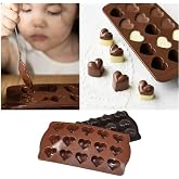 Orret Home Heart Shaped Silicone Chocolate Mold, Candy And Ice Mold, Silicone Easy To Remove For Cake And Table Decoration
