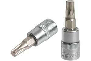 ‎KS TOOLS KS Tools Screwdriver Socket TORX®, 1/4 Inch, L 37 mm - T20 - ULTIMATE® - Chrome Vanadium - Matt Chrome
