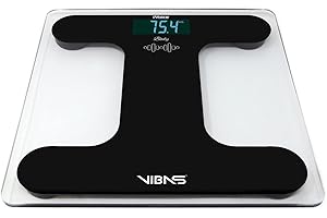 Bilancia Pesapersone Parlante VIBAS iVoice Body, per Non Vedenti o Anziani, Parla 5 Lingue, Voce Chiara, con Ausili Sonori per orientarsi, Ripetizione del Peso, Volume regolabile, Batterie Incluse