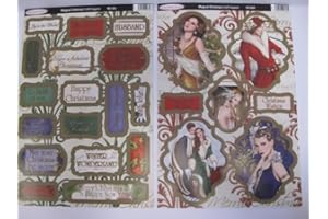 JACKDAW EXPRESS 10 pc pk Luxury Debbi Moore Magical Christmas Die-Cut Toppers & Sentiments AM151