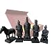 Produktbild Resin Terracotta Warriors Set von 5, China Qin Dynastie Terracotta Warriors Skulptur Heimanzeige Tisch Display Bonsai Display Multi Präsentation in Geschenkbox, 9cm groß