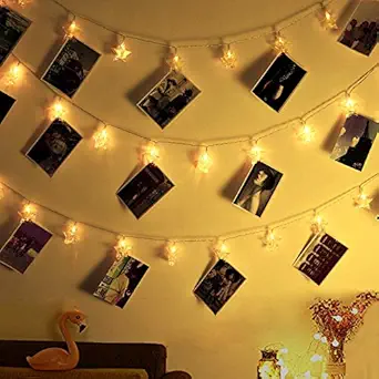 Satyam Kraft Plastic Star Clip Decoration Light (Standard Size)