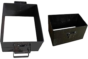 ‎LSMIITTH 2-teiliges Sandgussform-Rahmen-Set, 25,4 x 20,3 x 12,9 cm, große Gusseisen-Form und 20,3 x 13,9 x 12,9 cm, Schmuck-Metallguss-Werkzeuge für Delfter Ton und Petrobond