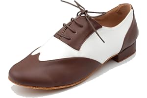 LITNERMIA Scarpe da ballo moderne da uomo in pelle latina Chacha Tango Jazz Rumba