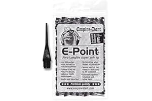 Empire Dart Softdartspitzen - E-Point - 1/4' - lang - schwarz - 500 Stück