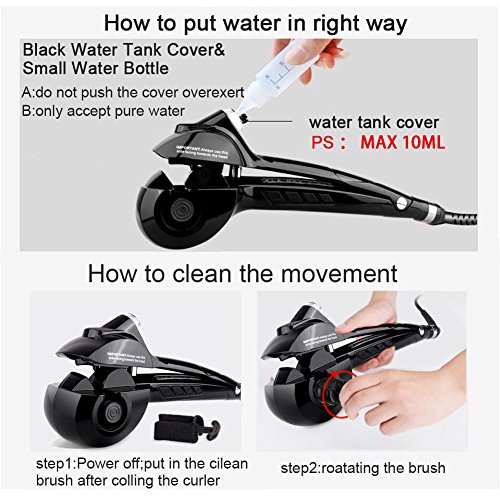 ARINO Dampf Haar Anion Lockenstab Steamer Curler Lockendreher Auto-Lockenstab Lockenmaschine für Haarstying Trend Muttertagsgeschenke - 5