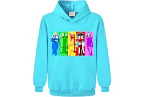 FORLCOOL Rainbow Friends Merch Enfants Sweat à Capuche Garçons Filles Coton Top Youtube Pull 3-13 Ans