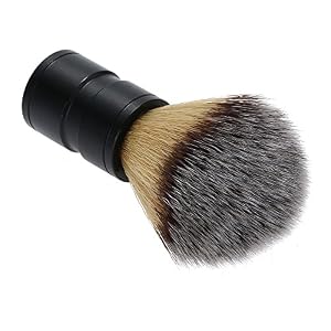 Anself 1pc Men's Nylon Shaving Brush Metal Aluminium Oxide Handle Razor Sets Male Beard & Face Cleaning Tool Black - Image 3