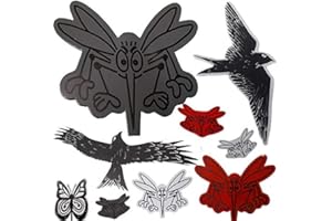 FlyEx Magnete anstatt Aufkleber Sticker für Fliegengitter Insektenschutz Reparatur-Set Vogelschlag Netze Türen Fenster Schiebetüren Spannrahmen (Mücke groß grau)