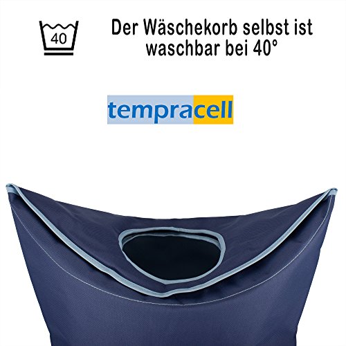 Tempracell Wäschekorb, Polyester, ca. 100 L Volumen, dunkelblau, 55 x 80 x27 cm - 4