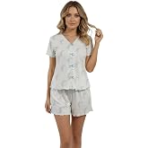 Kadın Pijama Takımı, Kısa Kollu Şortlu Set ala&ccedil;atı kumaş