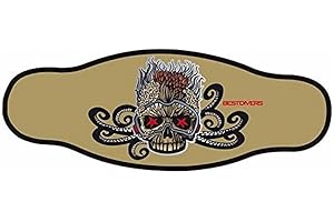 Best Divers IN/Gold, Cinturino Maschera in Neoprene, Doppio Foglio, Teschio