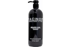 Gel de afeitar Pacinos - gel de afeitar hombre transparente 750ml - para un afeitado preciso del contorno de la barba - con aloe, tea tree y mentol - refrescante - barbershop wet shave - refrescante