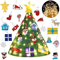 Bageek Árbol de Navidad DIY, niño Árbol de Navidad Redondo árbol de Navidad pequeño Navidad Decoración Colgante para Niños Mini arbol de Navidad Cafe Hotel casa decoración