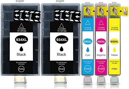 5 PK Bosumon 934XL 935XL High Yield Compatible Ink Cartridges (With Newest Version Chip) For HP Officejet Pro 6830 6820 6835 6230 6812 6815 6836