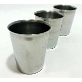 3 Adet Set Standart Boy 8,5cm Paslanmaz &Ccedil;elik Bardak Kırılmaz Garantili Bardak