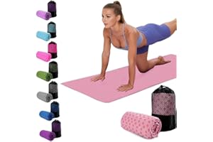 DZOZO Yoga Mat Towel Non Slip Hot Yoga Towel with Grip DotsBlanket Super Soft Sweat Absorbent Microfiber Mat Cloth with Mesh Bag for Yoga Pilates Bikram