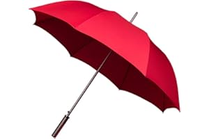 UMBRELLA HEAVEN Sports Golf Umbrella Large Canopy Lightweight Aluminium Shaft and Handle, Automatic Opening Brolly | Windproof Ladies Umbrella | Wind Resistant Golfing Umbrellas (Scarlet Red)