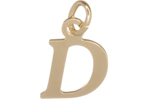 Markylis 9ct GOLD ALPHABET INITIAL JEWELLERY PENDANT CHARM - A - Z - 17mm - Choose your letter