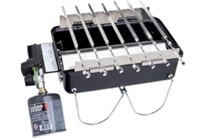 ZIFA Grills Spießehalter/Schaschlikhalter/Mangal inkl. 10 Spießen für Weber Go Anywhere