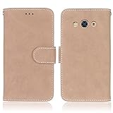 BONROY® Tasche Hülle für Handyhülle für Samsung Galaxy J3 PRO (5,0 Zoll) Retro matte Leder PU Leder Flip Schutzhülle Case Cover Etui Lederhülle mit Silikon Back Cover PU Leder Handytasche im Bookstyle Stand Funktion Kartenfächer Schale Stoßfest Handyhülle für Samsung Galaxy J3 PRO (5,0 Zoll) - 