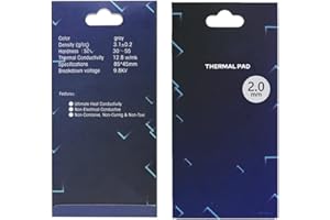 NKOMAX One enjoy Thermal Pad 12.8 W/MK, 85x45x2mm, Silicona Pad Termico para disipador térmico/GPU/CPU/LED (2mm)
