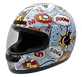 Pantalla 3D anti-rayas NZI 050323G710 Activy Junior Boom Casco De Moto, Multicolor, Talla 55-56 (S)