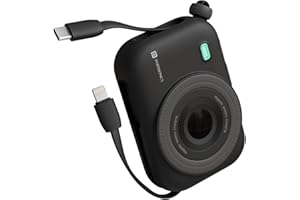 Portronics Power Shutter 10000mAh 15W Magnetic Wireless Fast Charging Powerbank with in-Built Type C & 8 Pin Cable, 22.5W Type C PD Output, Type C Bidirectional Port, LED Display (Black)