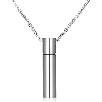 Jovivi Collana Urna A Cuore In Acciaio Inox Per Ceneri – Gioiello Commemorativo Con Catena - 3