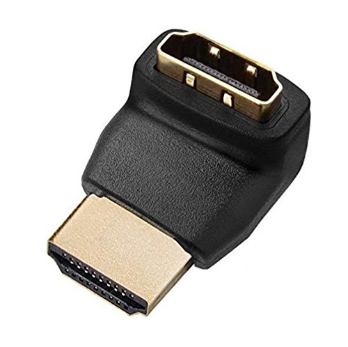 UBest HDMI Adapter Set ( HDMI auf HDMI Kupplung Verlängerung / HDMI-Stecker auf HDMI-Buchse 270° Winkeladapter / HDMI-Stecker auf HDMI-Buchse 90° Winkeladapter ) | VERGOLDETE Kontakte | 1080p Full HD | Schwarz - 5