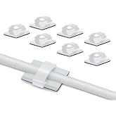 Elfcam Self Adhesive Cable Clips for Fiber Optic Cable Organization, Adhesive Cable Clips Wire Clips Cable Organization Cable