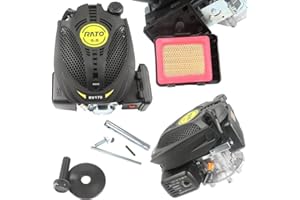 MAR-POL Moteur à explosion 4 temps 173cc 6cv Essence 3,2 kW 9 NM 2500 tr/min Arbre vertical Diamètre 22,2 mm pour tondeuse à gazon Tondeuse 4T