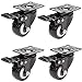 Produktbild Lichire Lenkrollen mit Bremse 50mm, 4 Stück Schwenkrollen 400kg, Schwarz